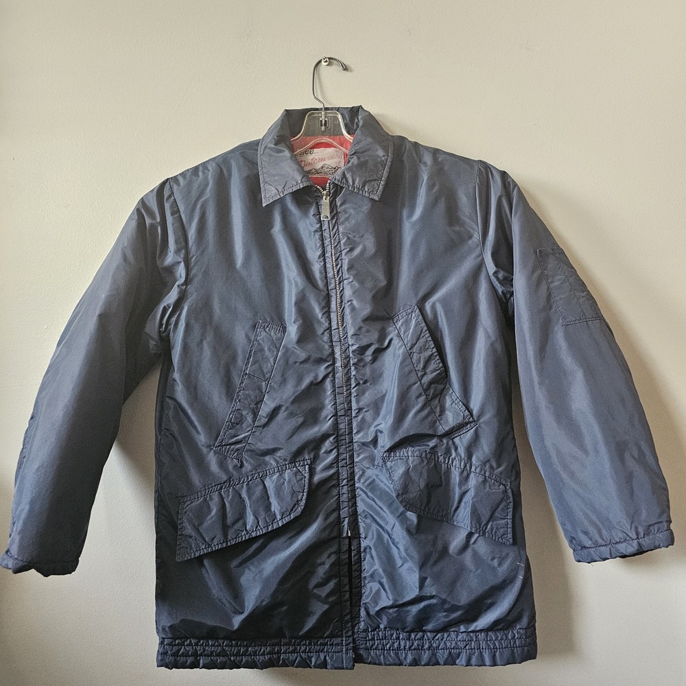 Vintage Lee Outerwear Coat Men's Size Large Insulated Blue Parka Made‎ In USA